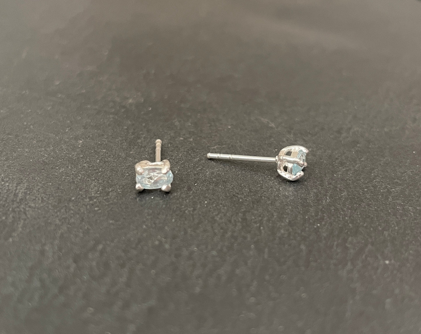 Blue Topaz Oval Studs image 1