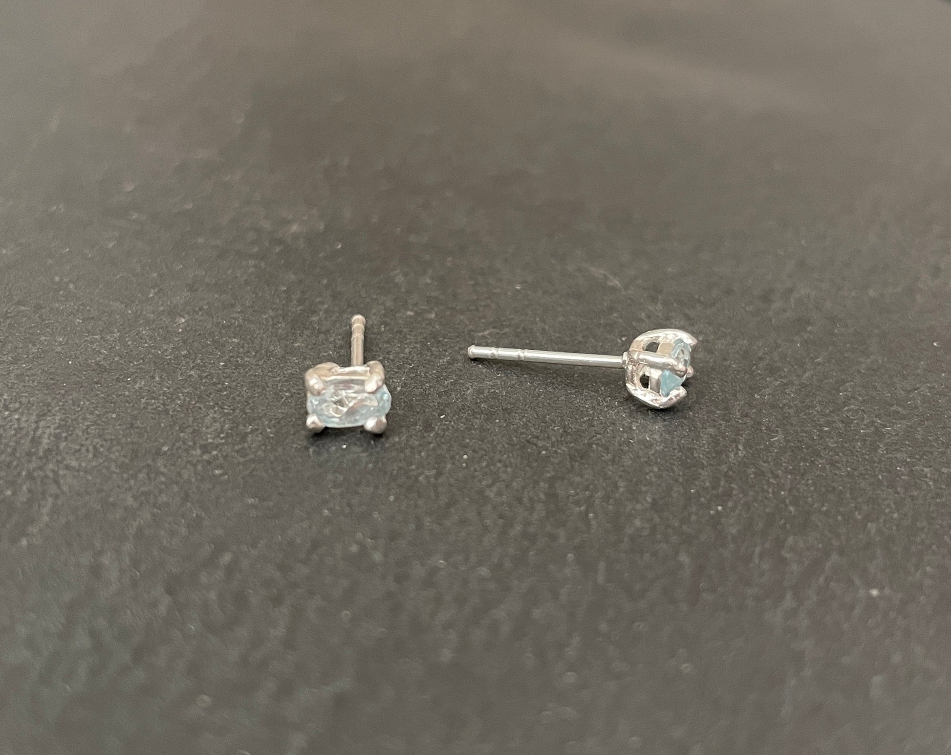 Blue Topaz Oval Studs image 1