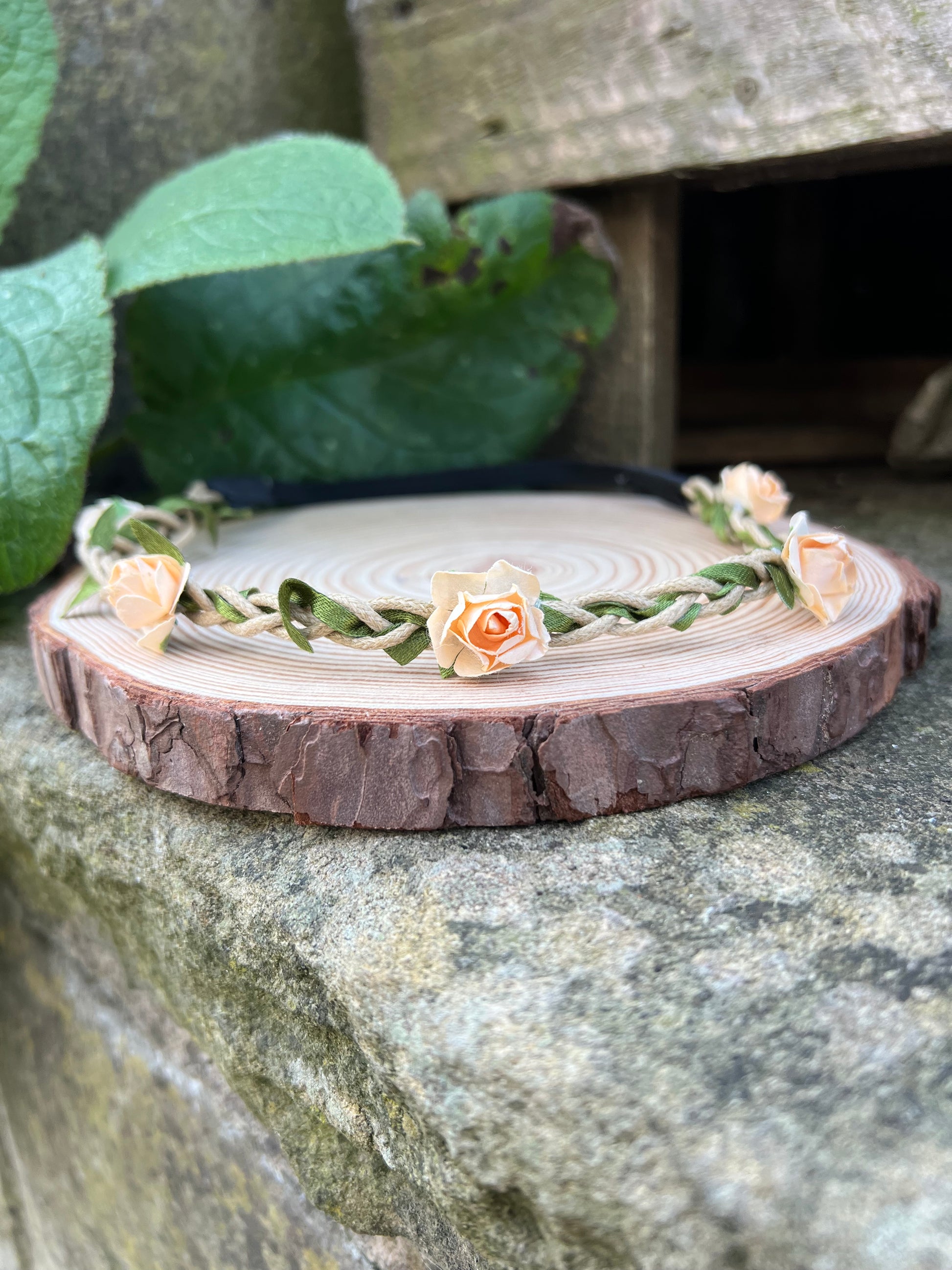 Peach Flower Headband image 0