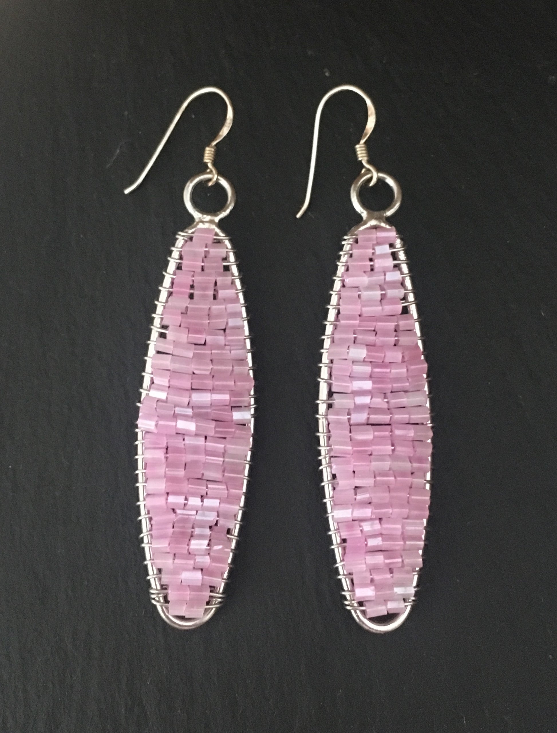 Line Bead Earrings image 0