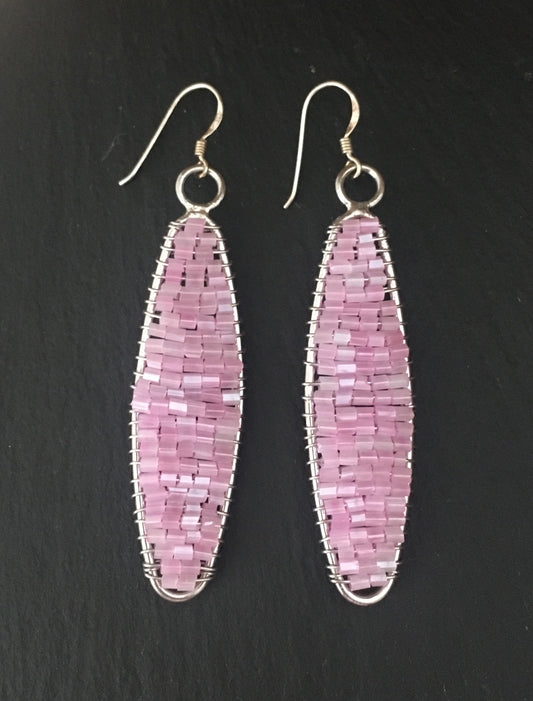 Line Bead Earrings image 0