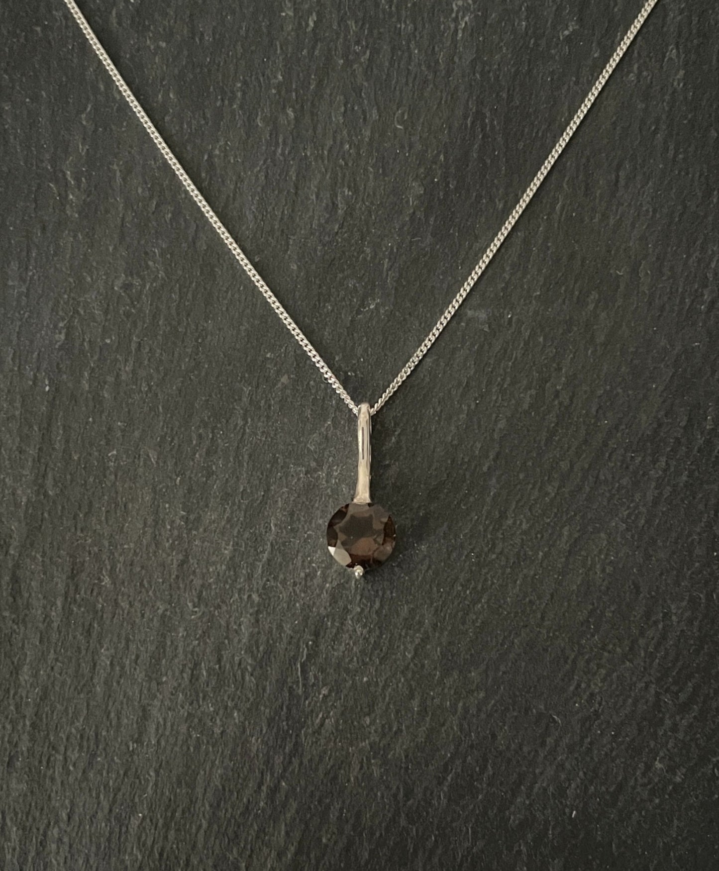 Round Smokey Quartz Pendant image 0