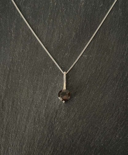 Round Smokey Quartz Pendant image 0