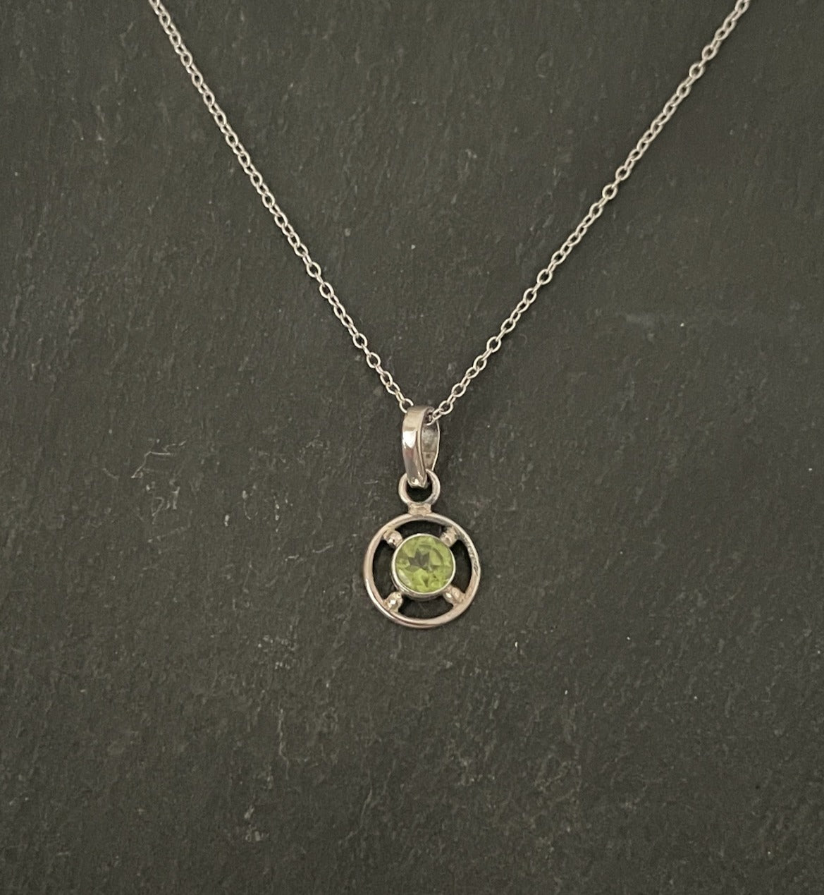 Peridot and Silver Pendant image 0