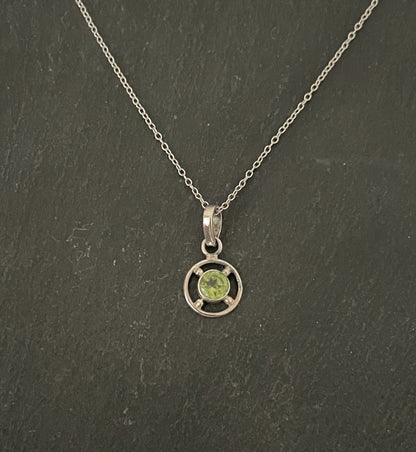Peridot and Silver Pendant image 0