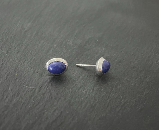 Lapis Lazuli Oval Studs image 1