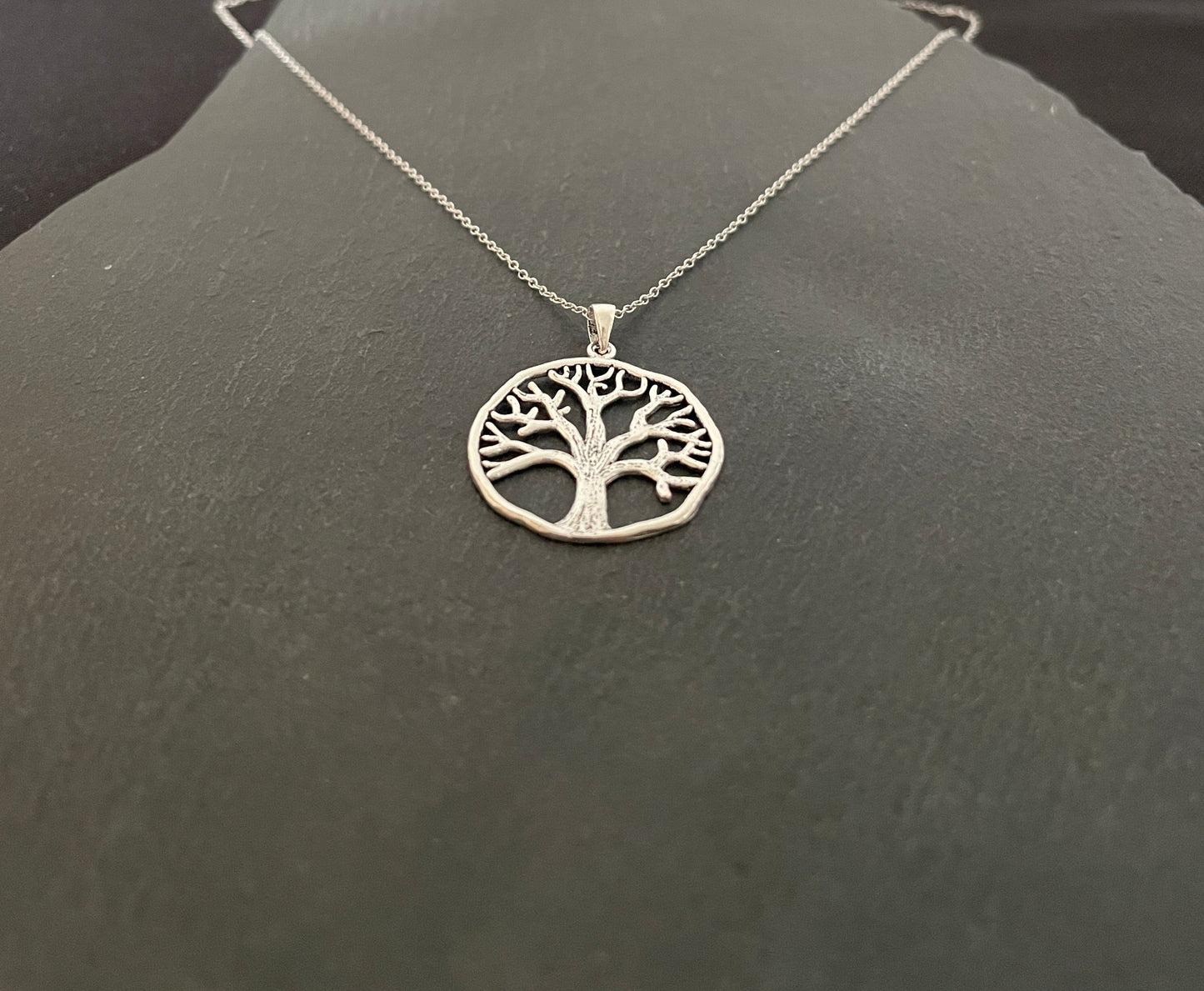 Round Silver Tree of Life Pendant image 1