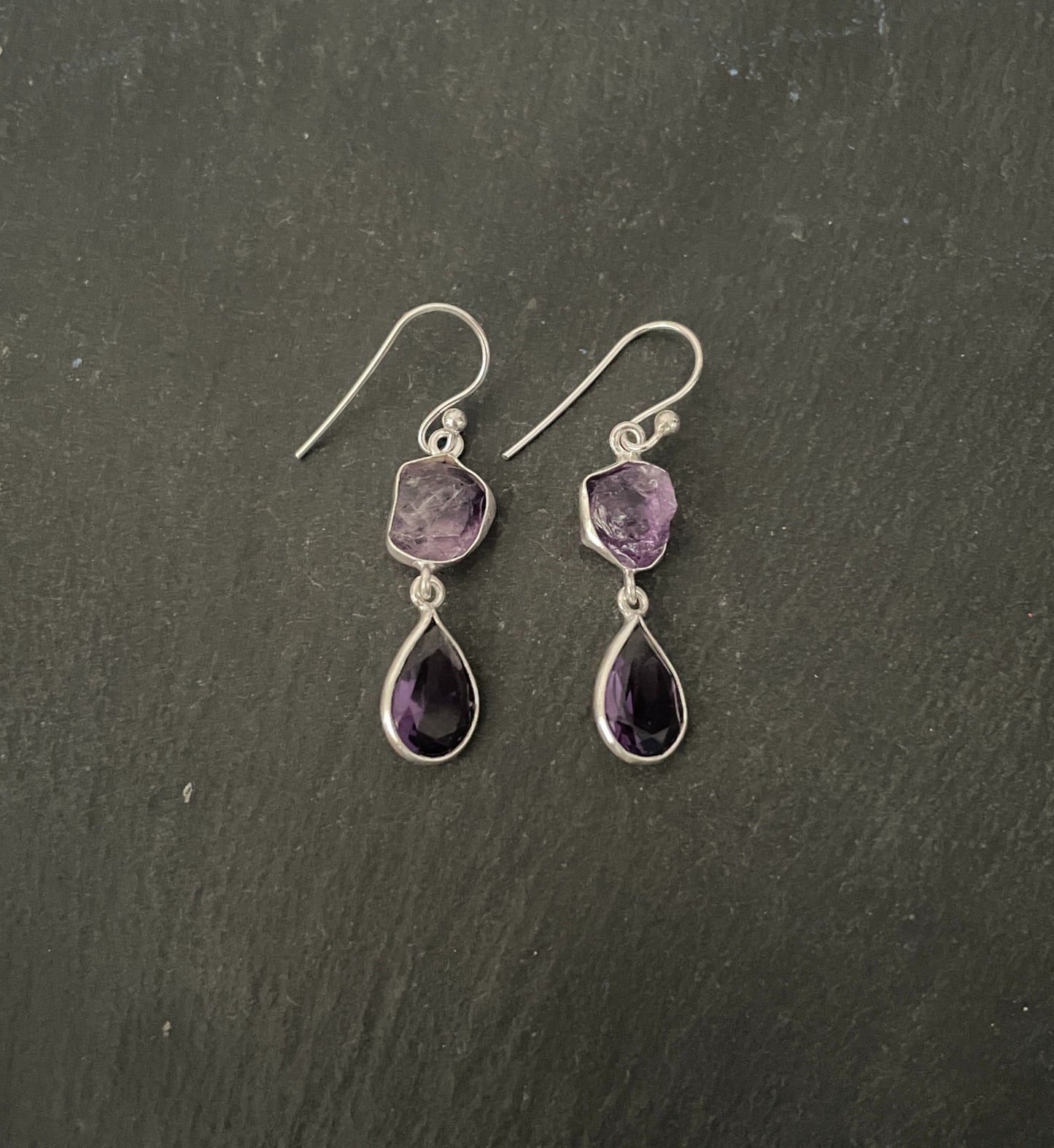 Amethyst Drop Earrings image 0