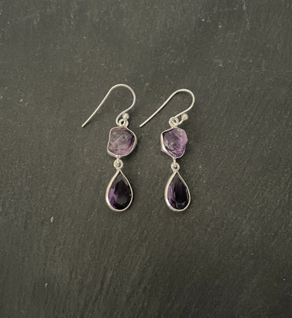 Amethyst Drop Earrings image 0