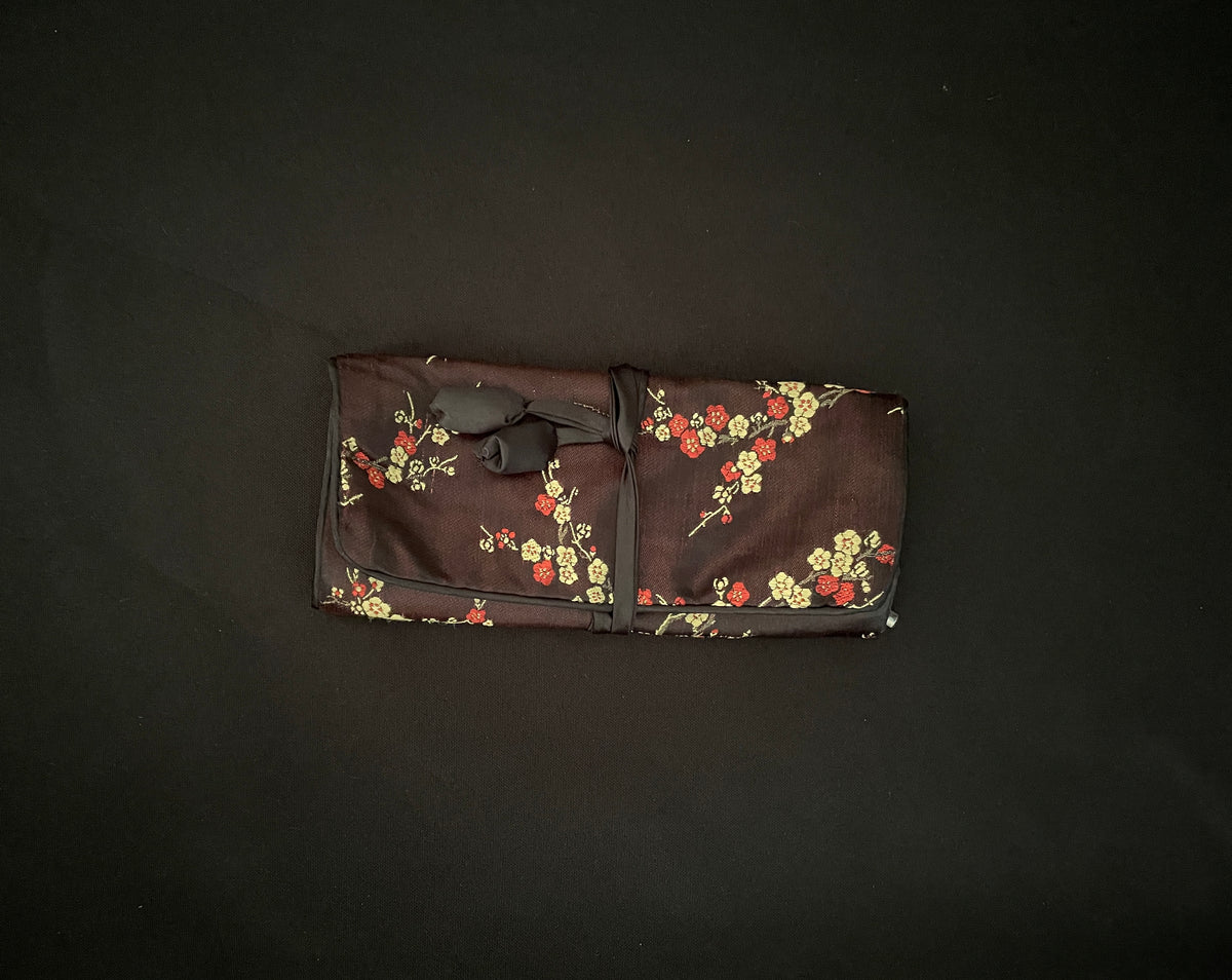 Black Flower Jewellery Wrap