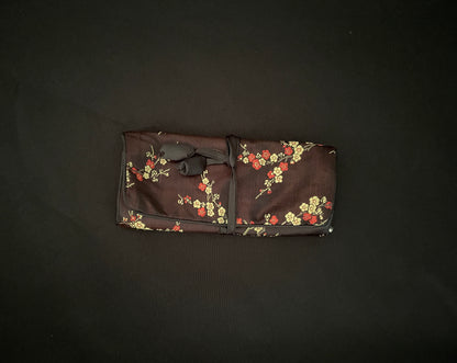 Black Flower Jewellery Wrap