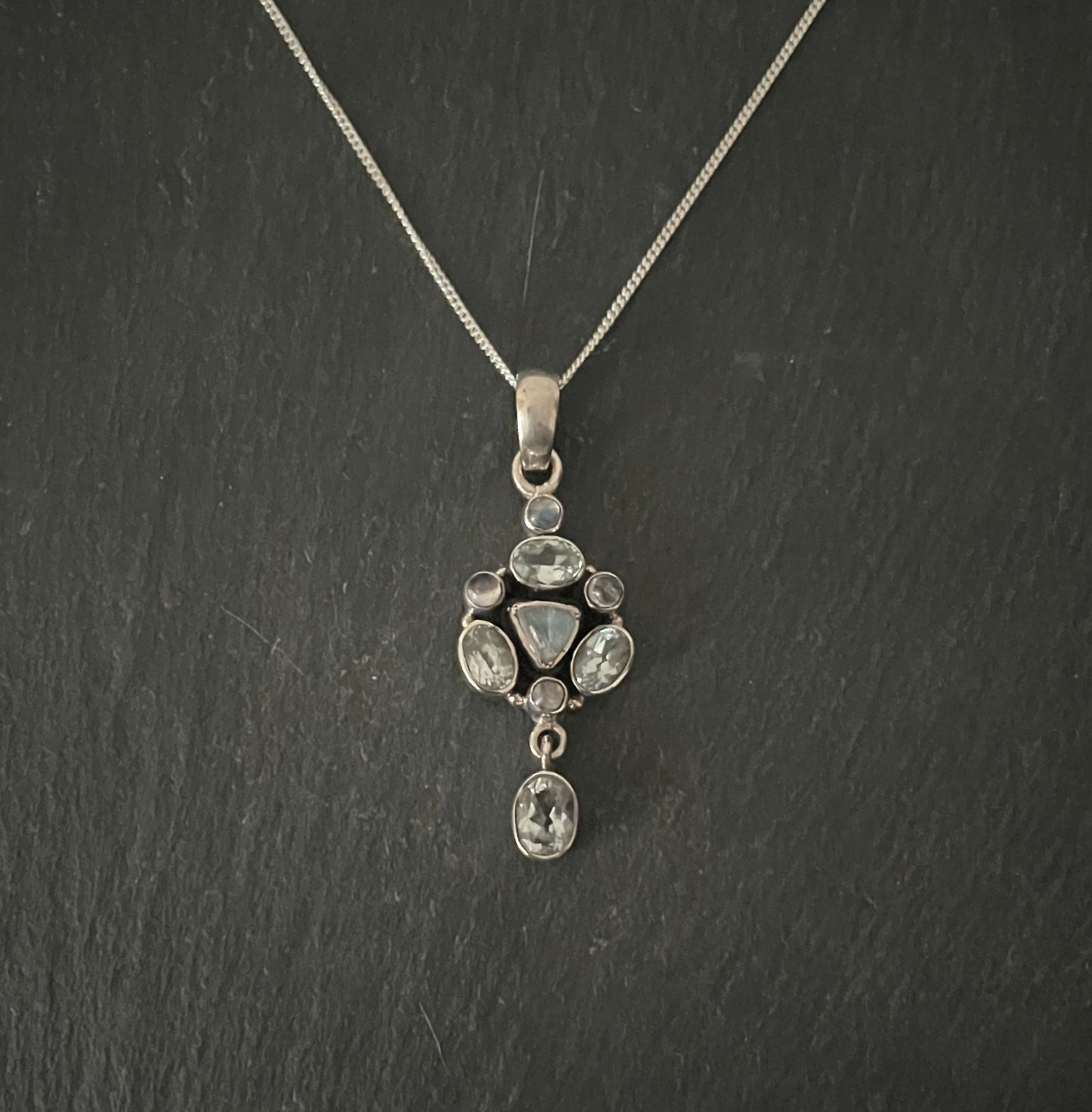 Blue Topaz and Moonstone Pendant image 0