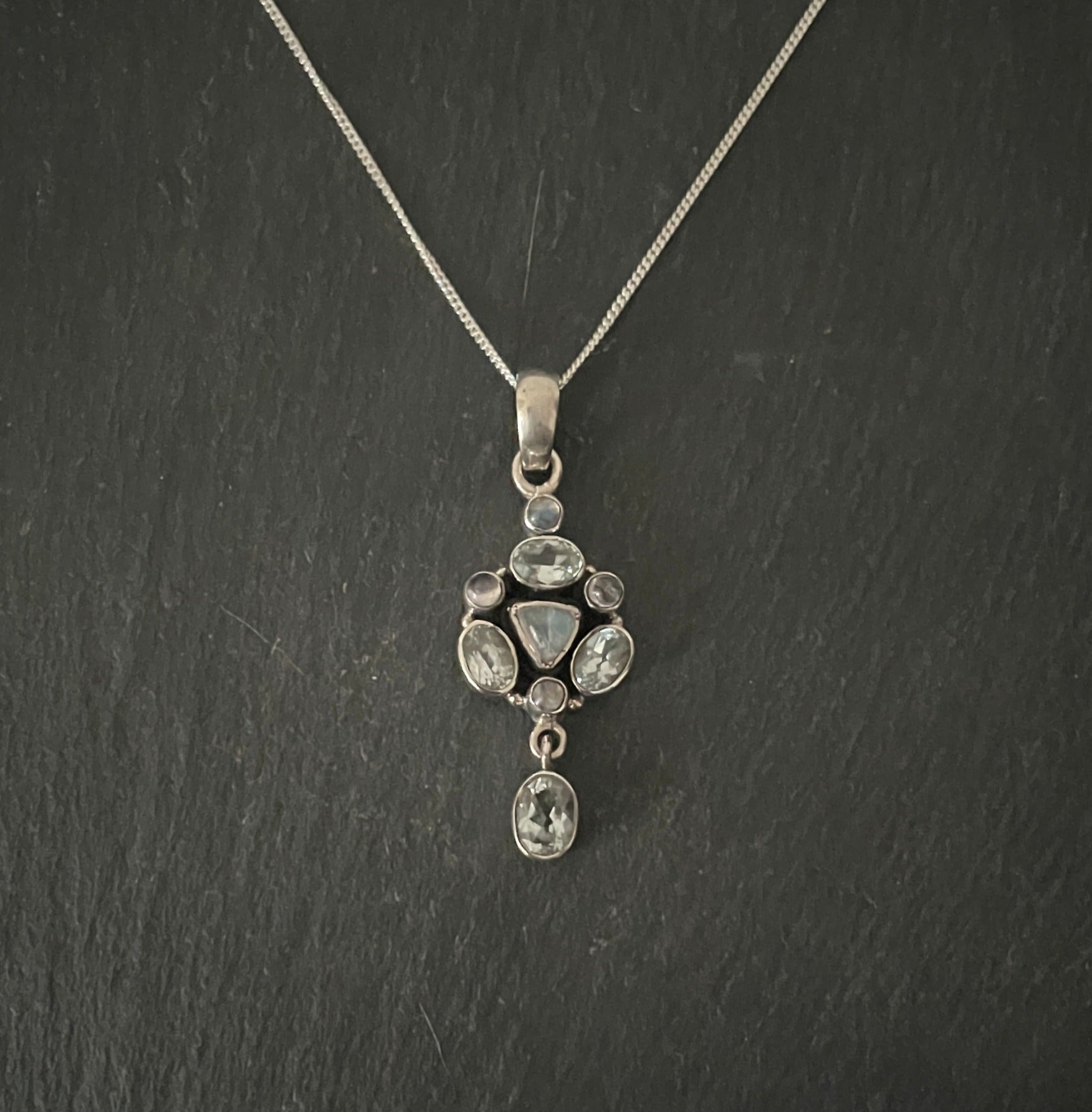 Blue Topaz and Moonstone Pendant image 0