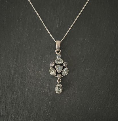 Blue Topaz and Moonstone Pendant image 0