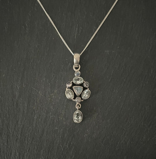 Blue Topaz and Moonstone Pendant image 0