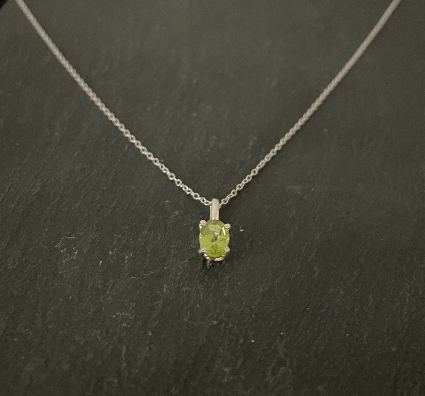 Peridot and Silver Pendant image 1