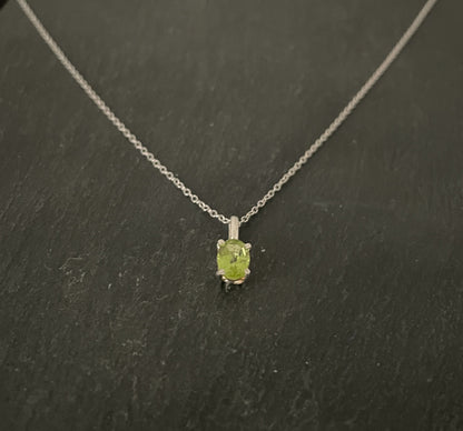 Peridot and Silver Pendant image 1