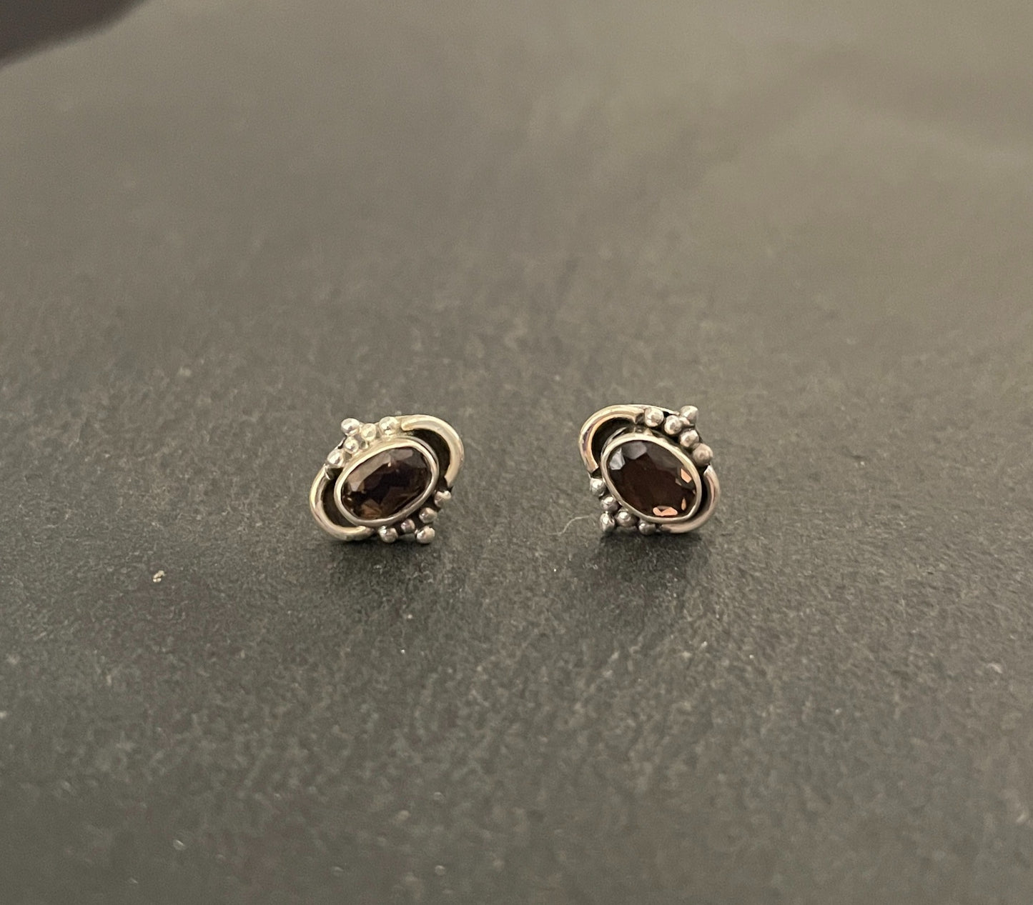 Smokey Quartz Stud Earrings image 0