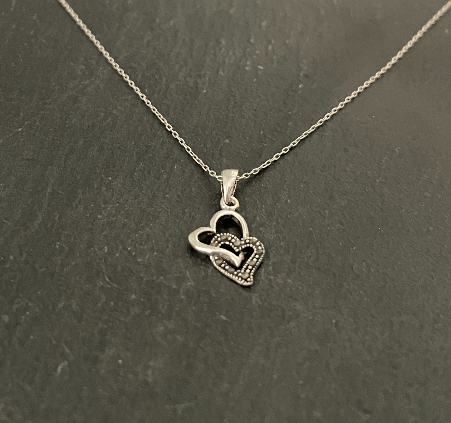Marcasite Heart Pendant image 1