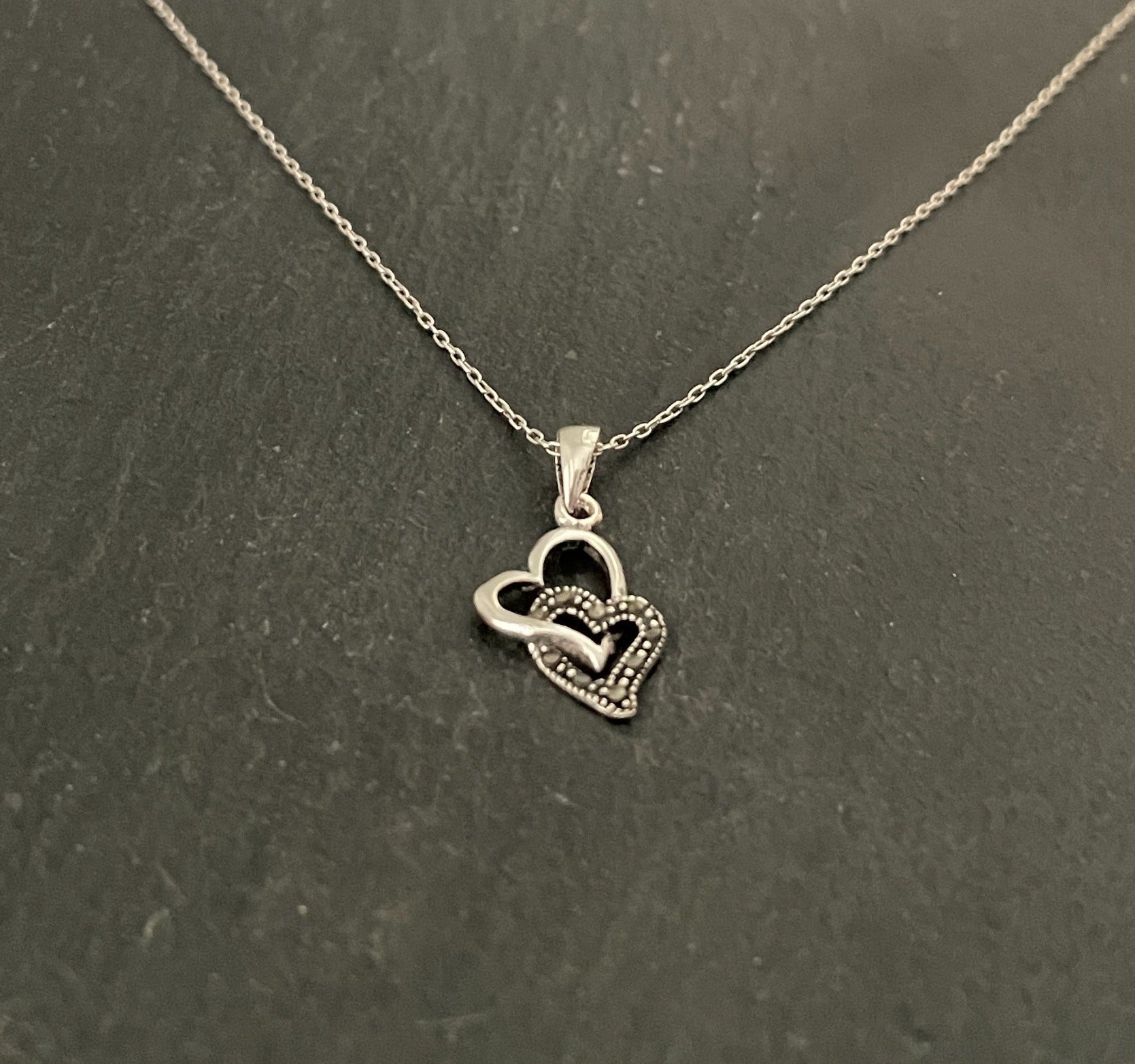Marcasite Heart Pendant image 1