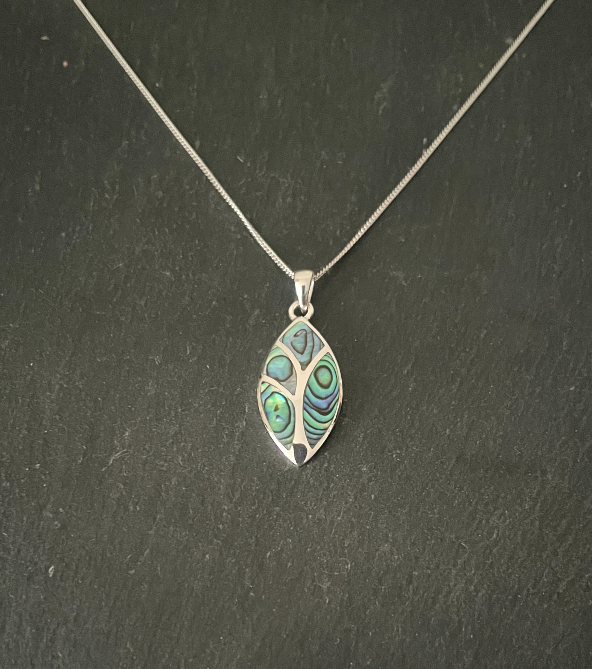 Paua Shell and Silver Pendant image 0