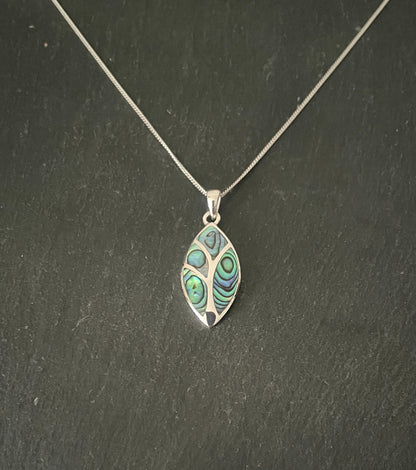 Paua Shell and Silver Pendant image 0