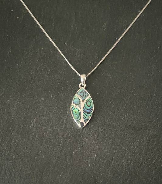 Paua Shell and Silver Pendant image 0