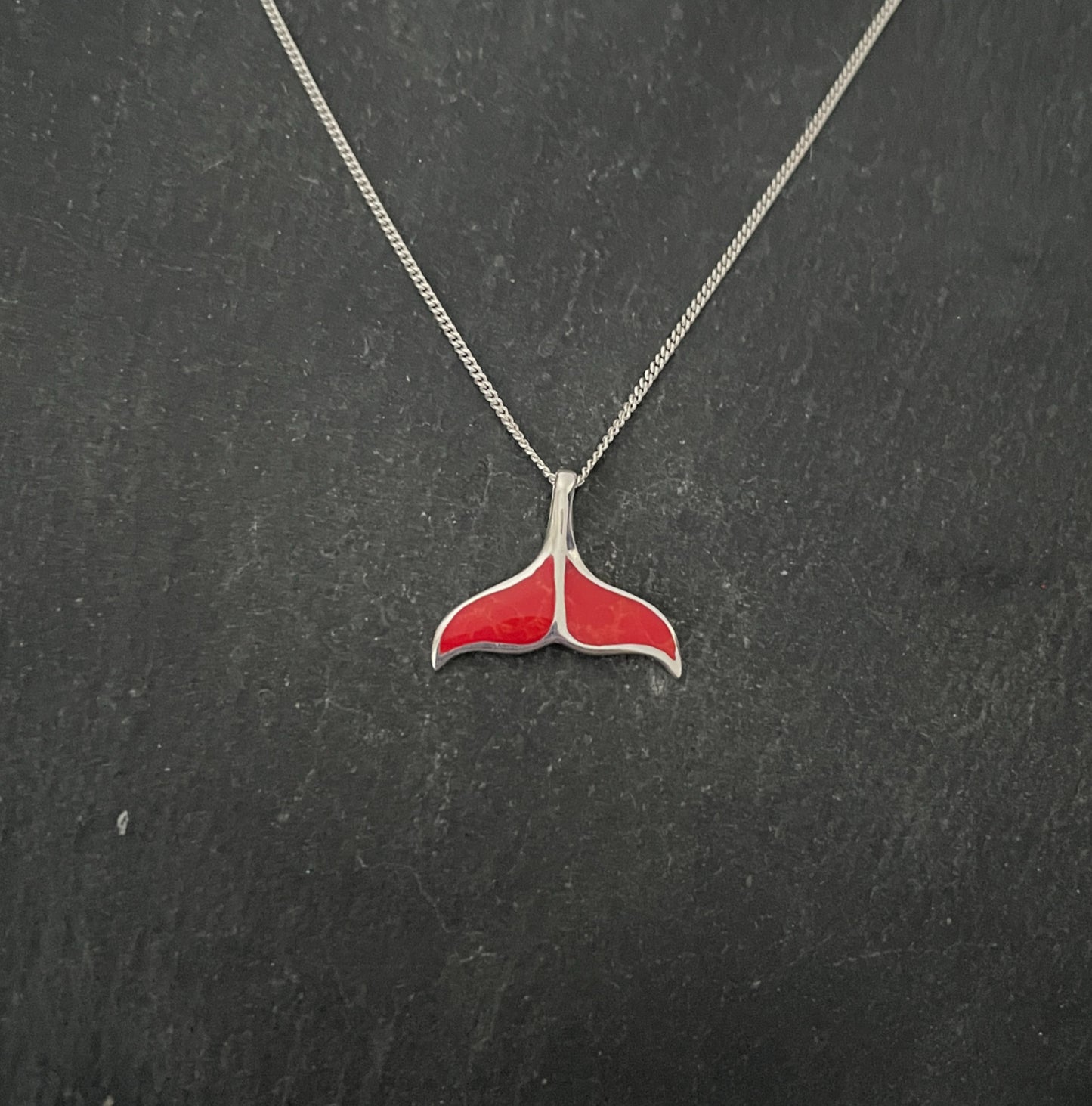 Coral Whale Tail Pendant image 0