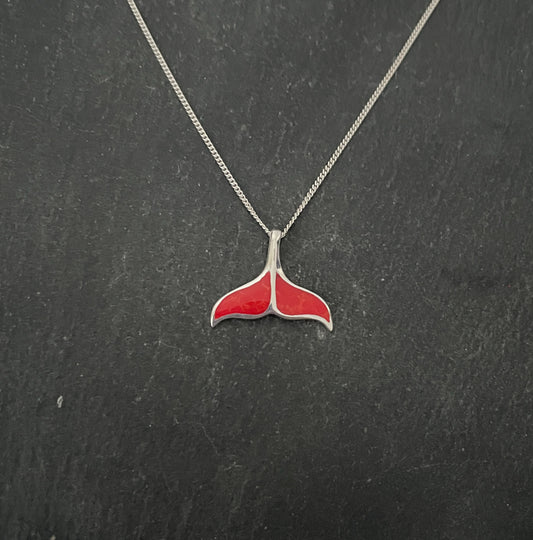 Coral Whale Tail Pendant image 0