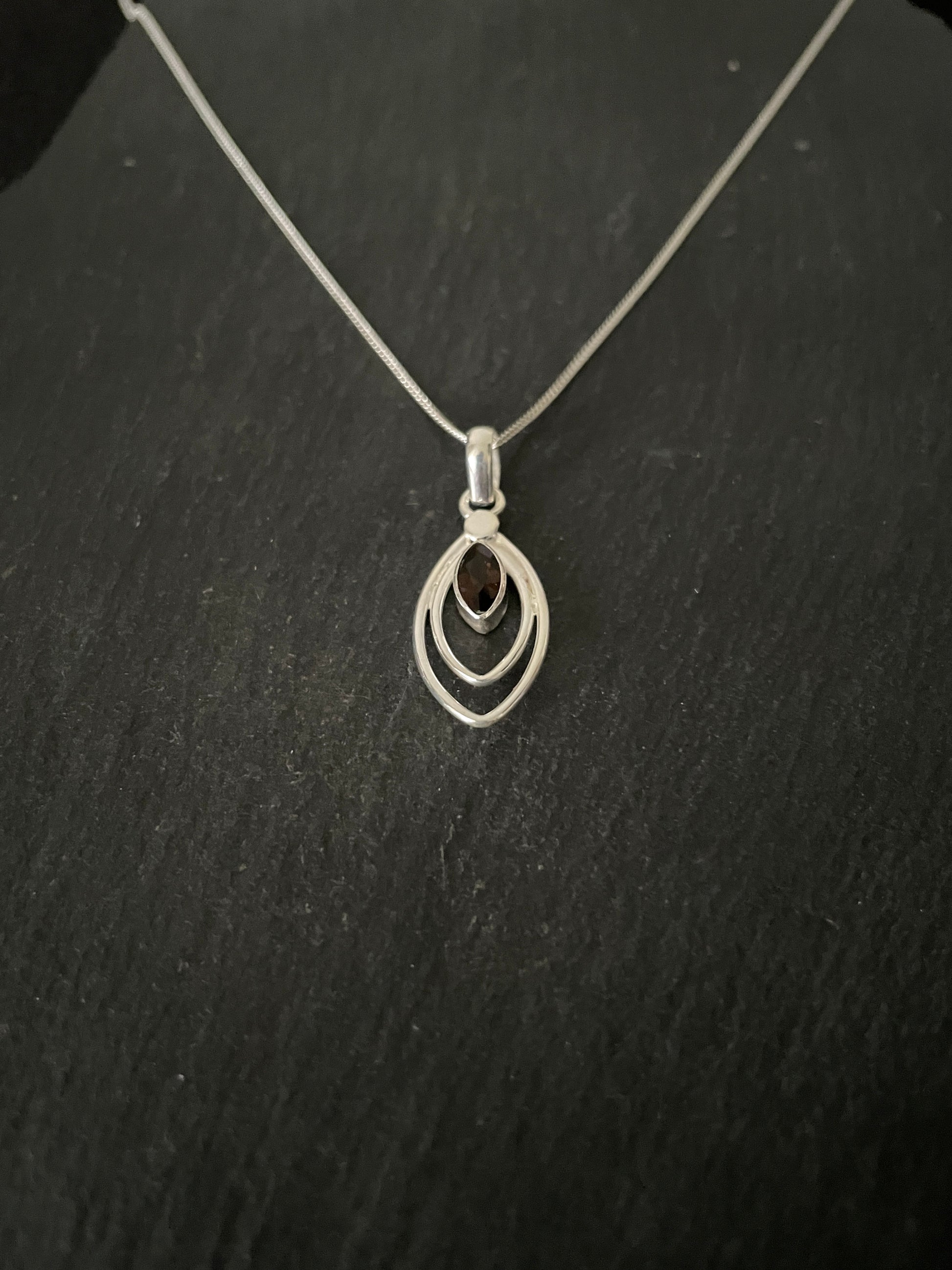 Smokey Quartz and Silver Pendant image 1