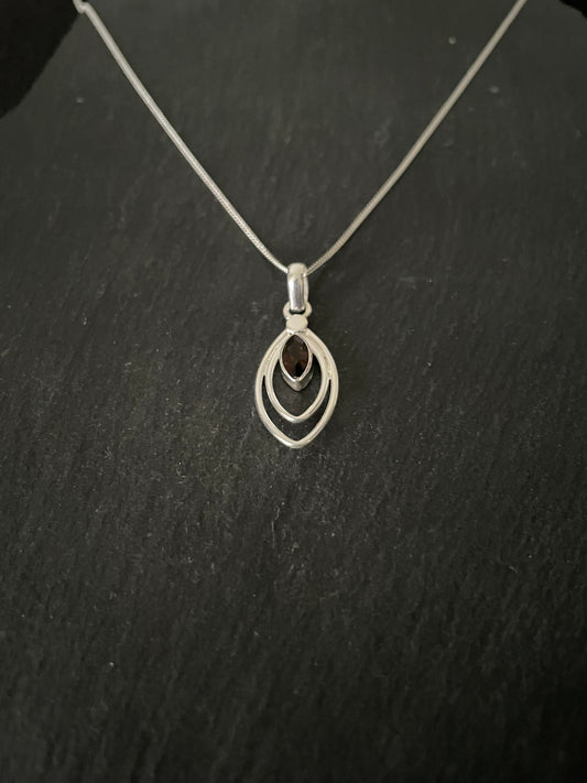 Smokey Quartz and Silver Pendant image 1
