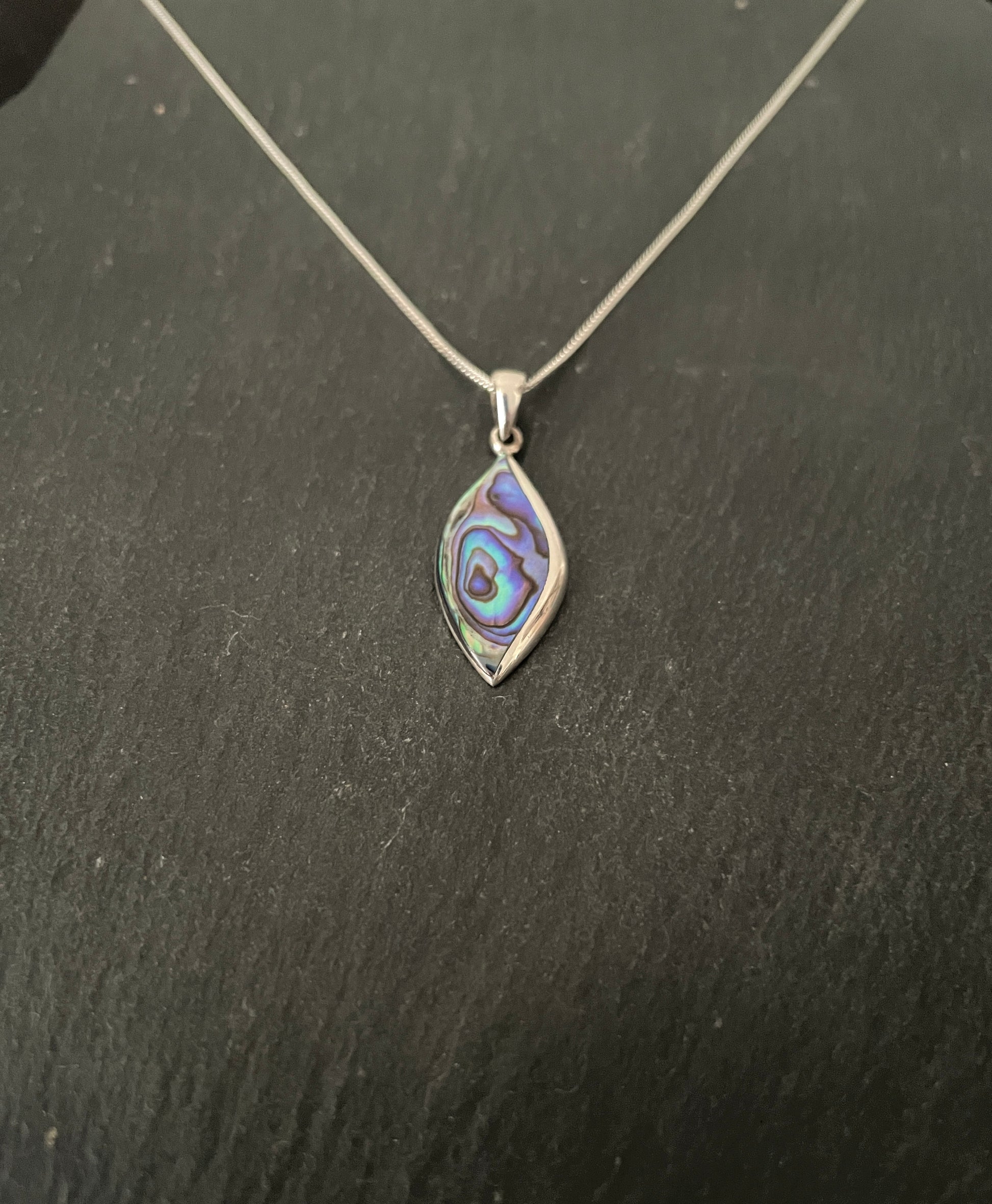Paua Shell and Silver Pendant image 1