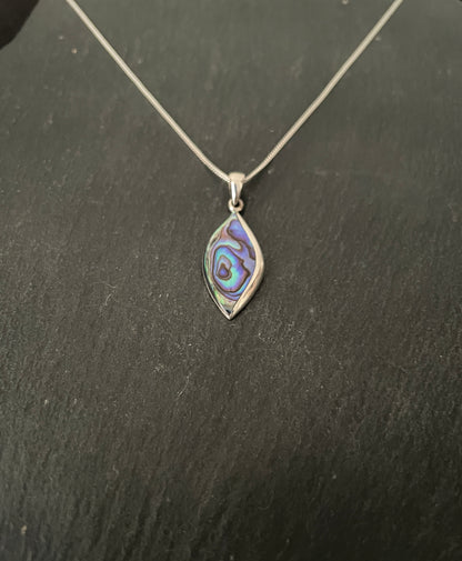 Paua Shell and Silver Pendant image 1