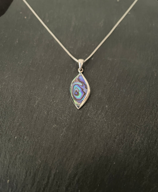 Paua Shell and Silver Pendant image 1