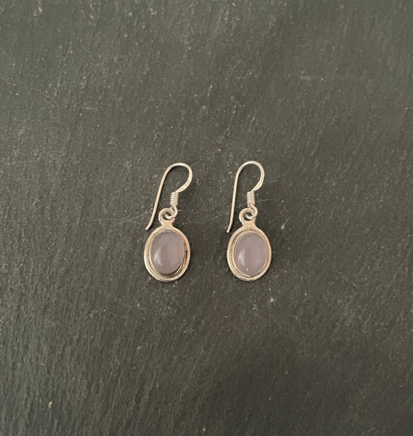 Rose Quartz Oval Earrings image 0