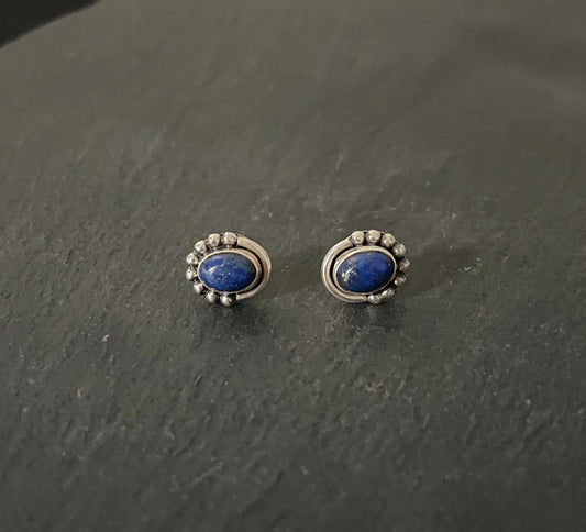 Lapis Lazuli Oval Studs image 0
