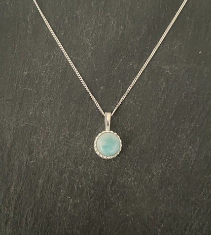 Larimar and Silver Pendant image 0