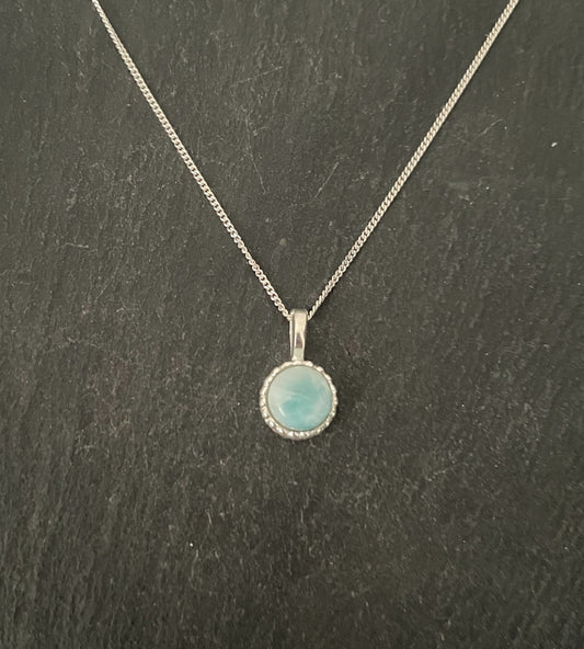 Larimar and Silver Pendant image 0