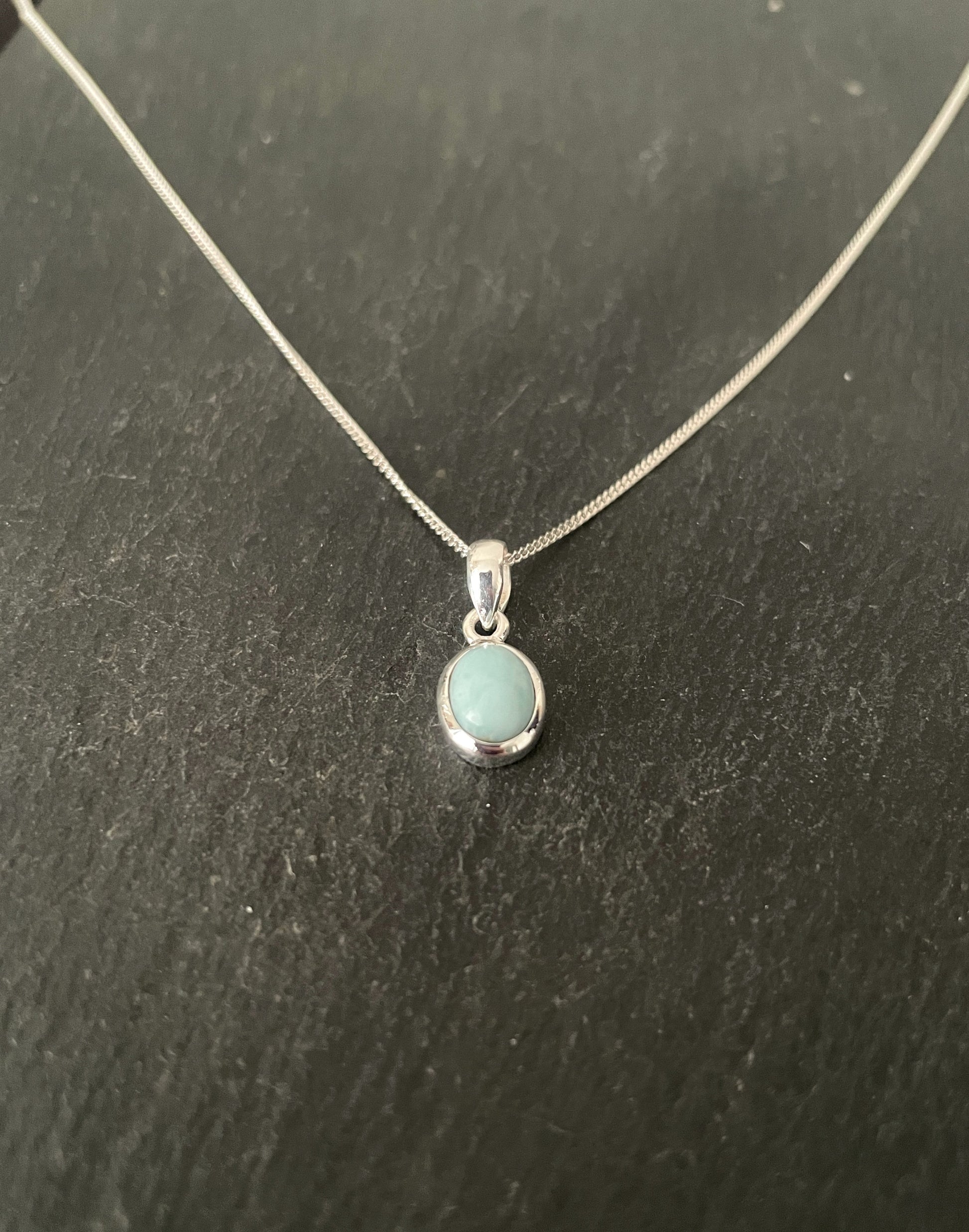 Oval Larimar Pendant image 1