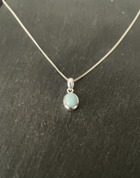 Oval Larimar Pendant image 1
