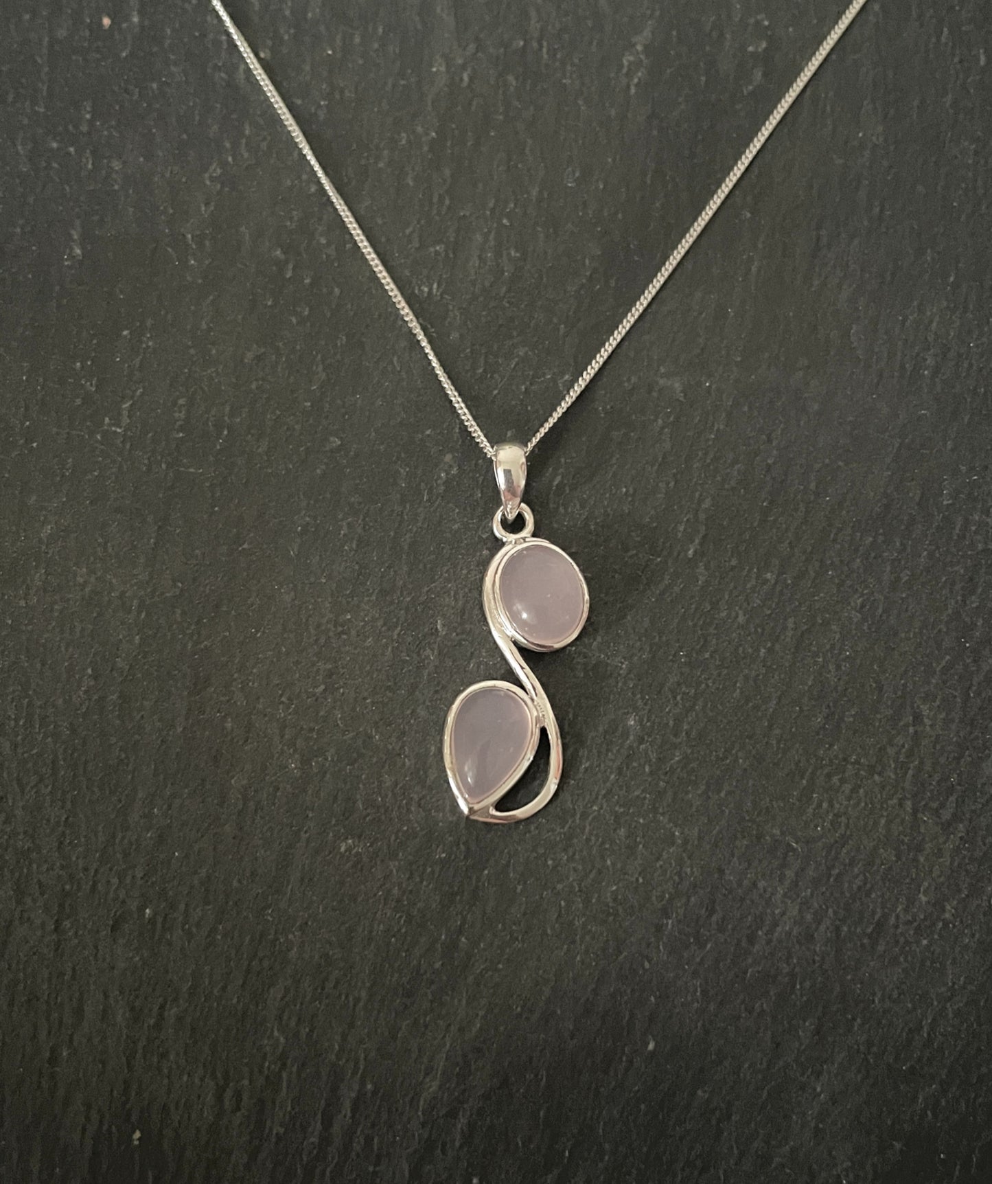 Rose Quartz and Silver Pendant image 0