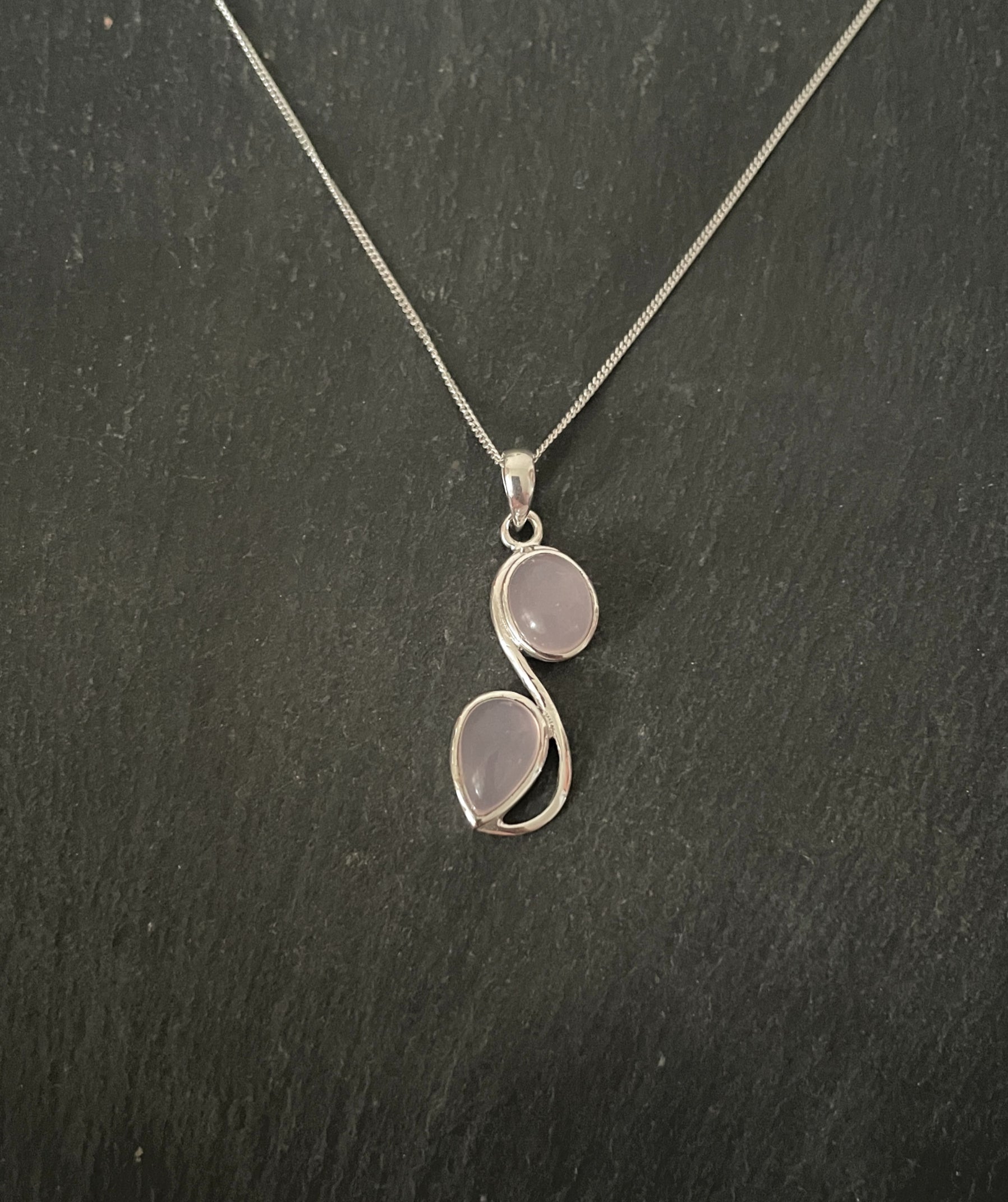 Rose Quartz and Silver Pendant image 0