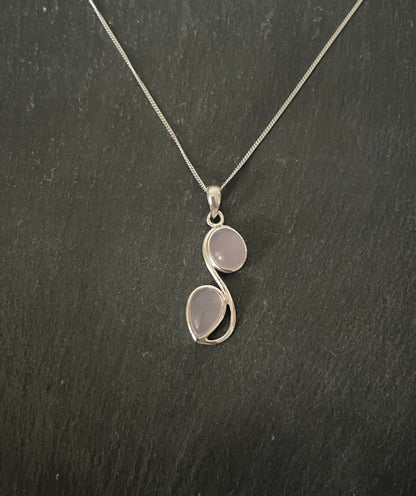 Rose Quartz and Silver Pendant image 0