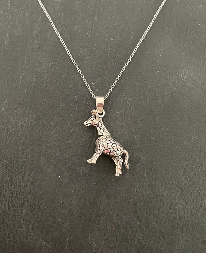 Silver Giraffe Pendant image 0