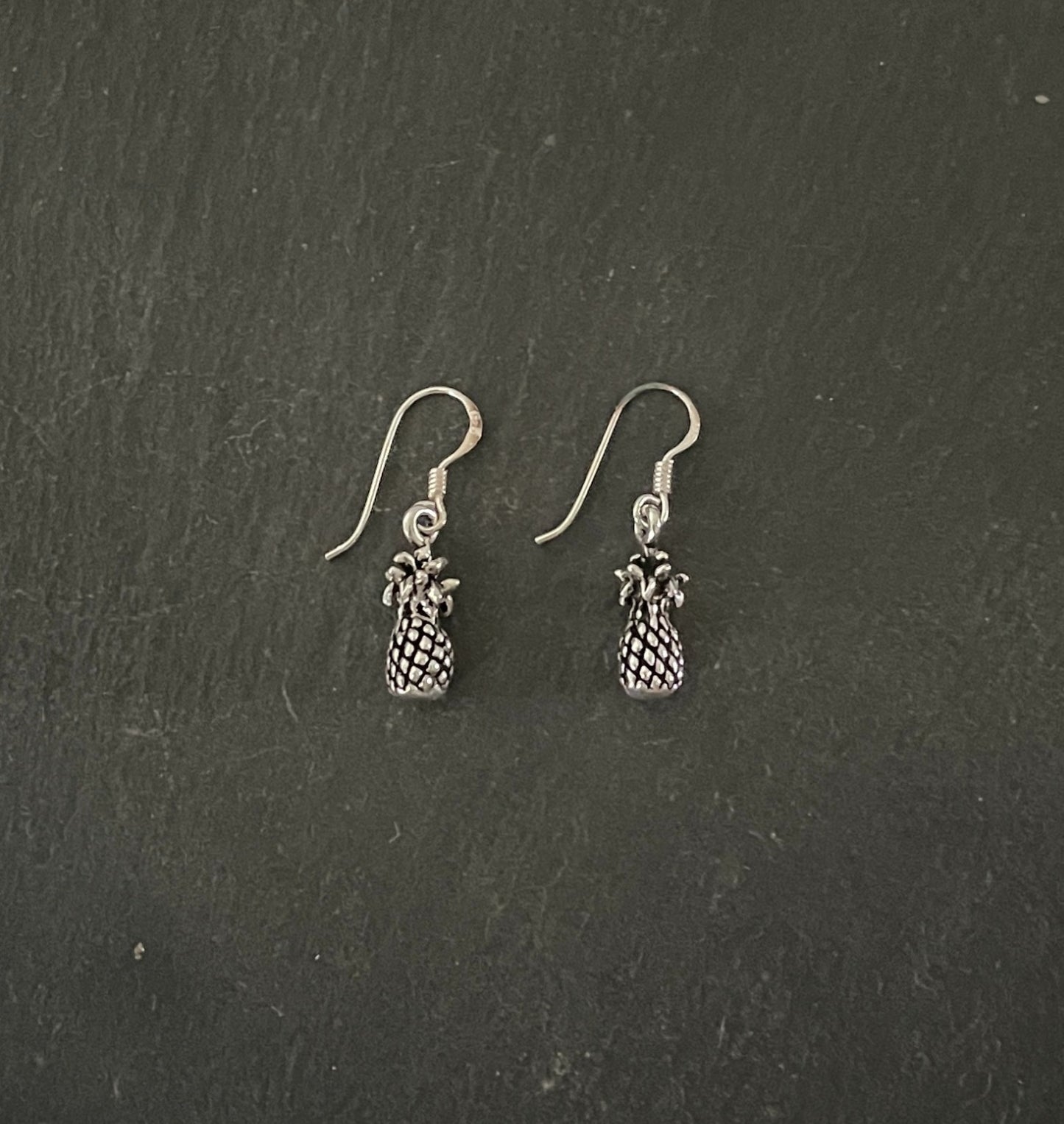 Silver Pineapple Earrings image 0