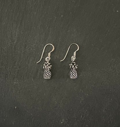 Silver Pineapple Earrings image 0