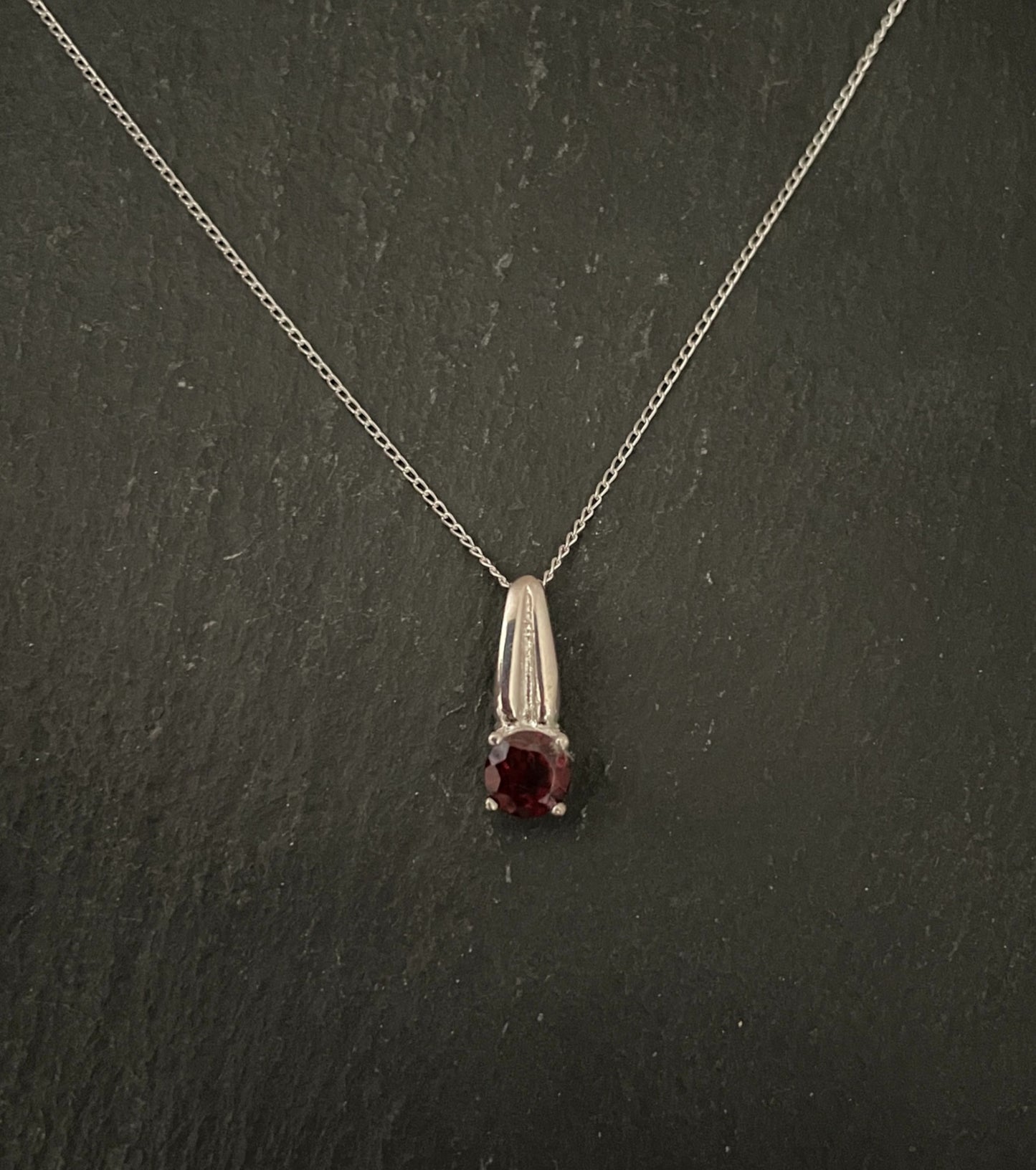 Garnet and Silver Pendant image 0