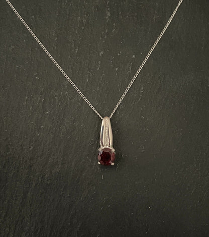 Garnet and Silver Pendant image 0