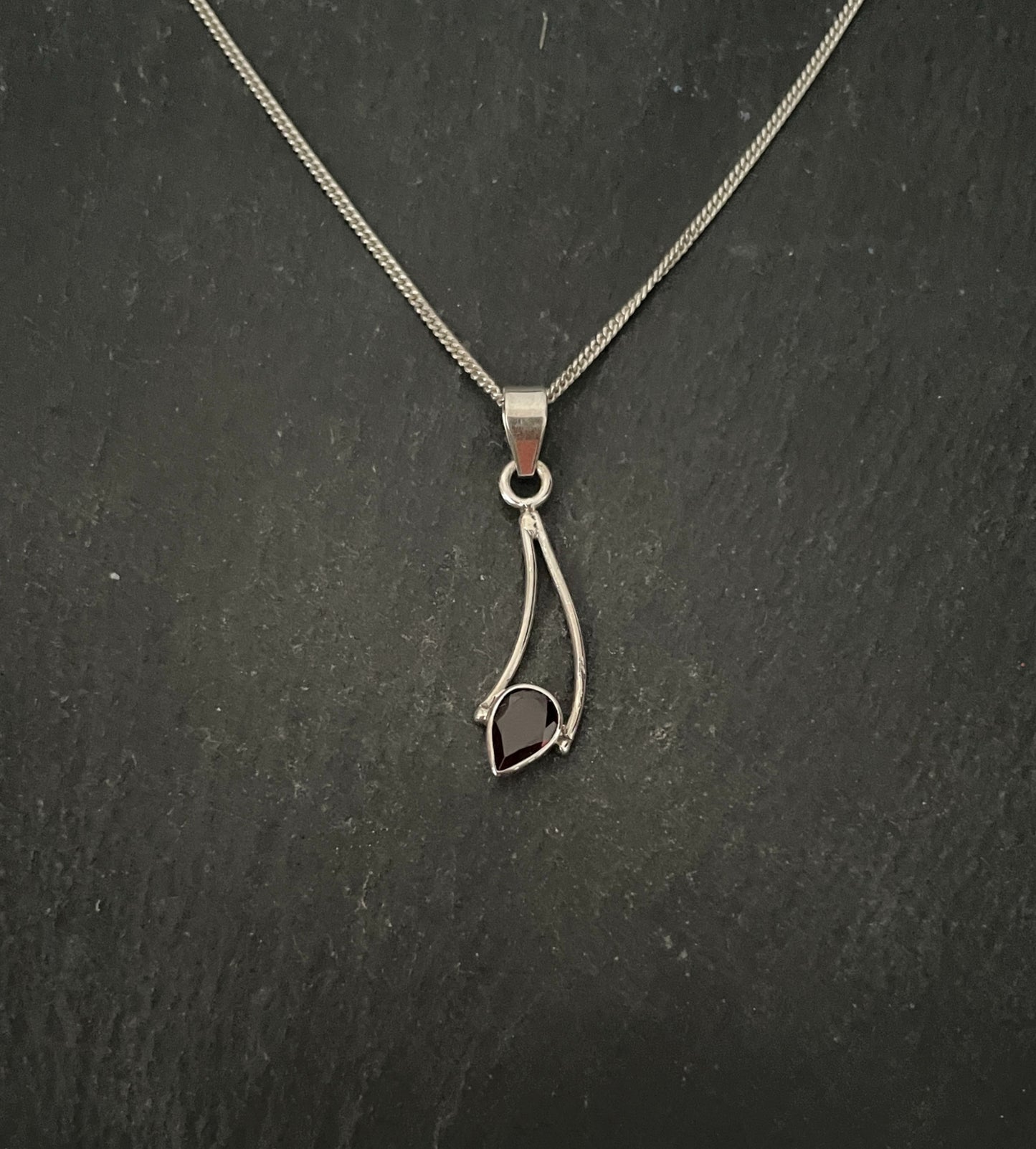 Garnet Teardrop Pendant image 0