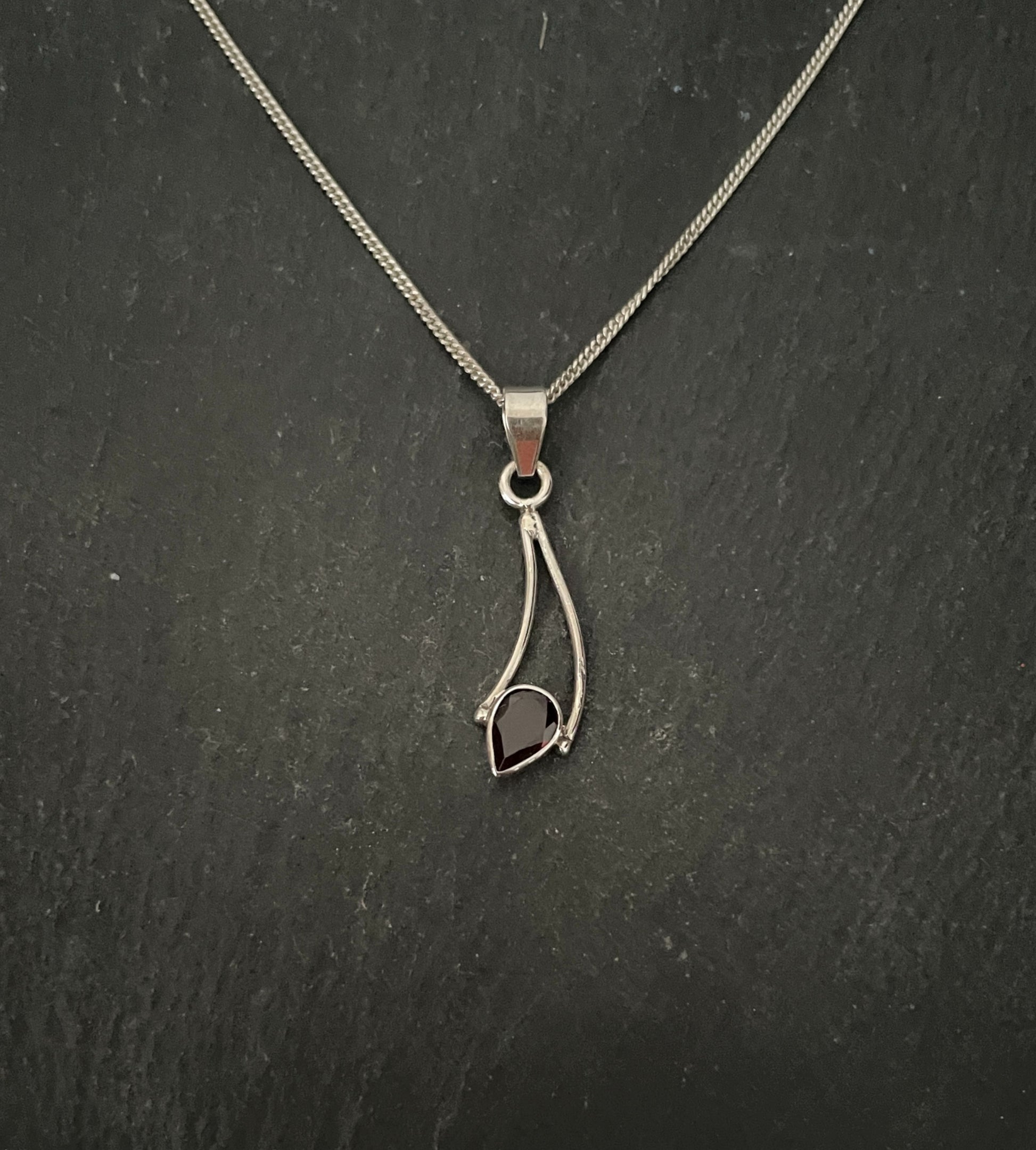 Garnet Teardrop Pendant image 0